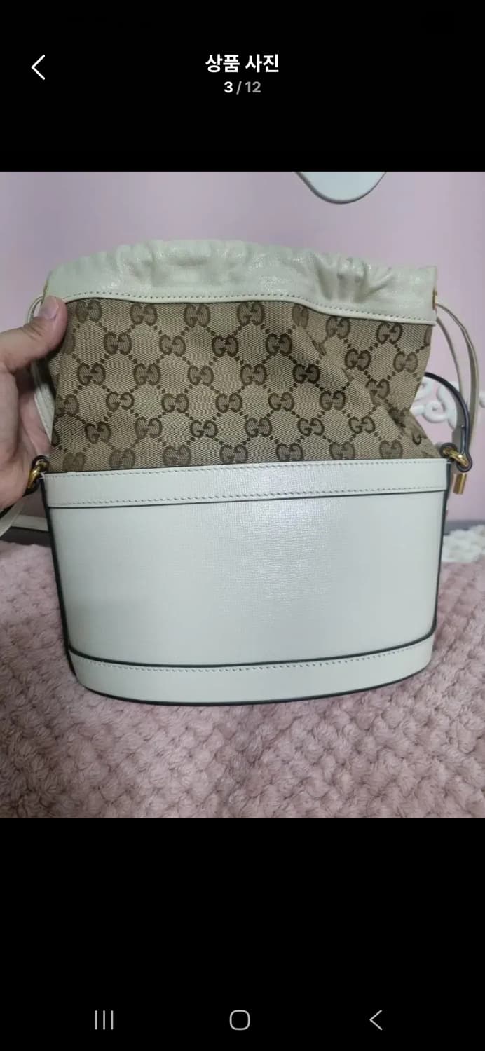 구찌 수프림 화이트 버킷백 상품이미지3