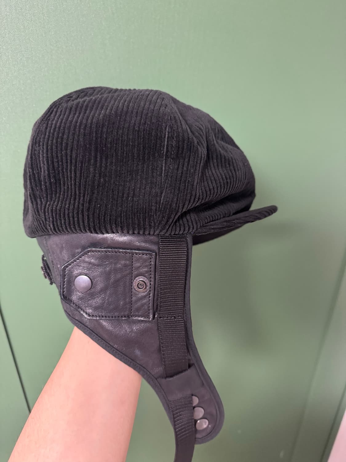 (M) 넘버나인 06 느와르 코듀로이 파일럿 캡 상품이미지2