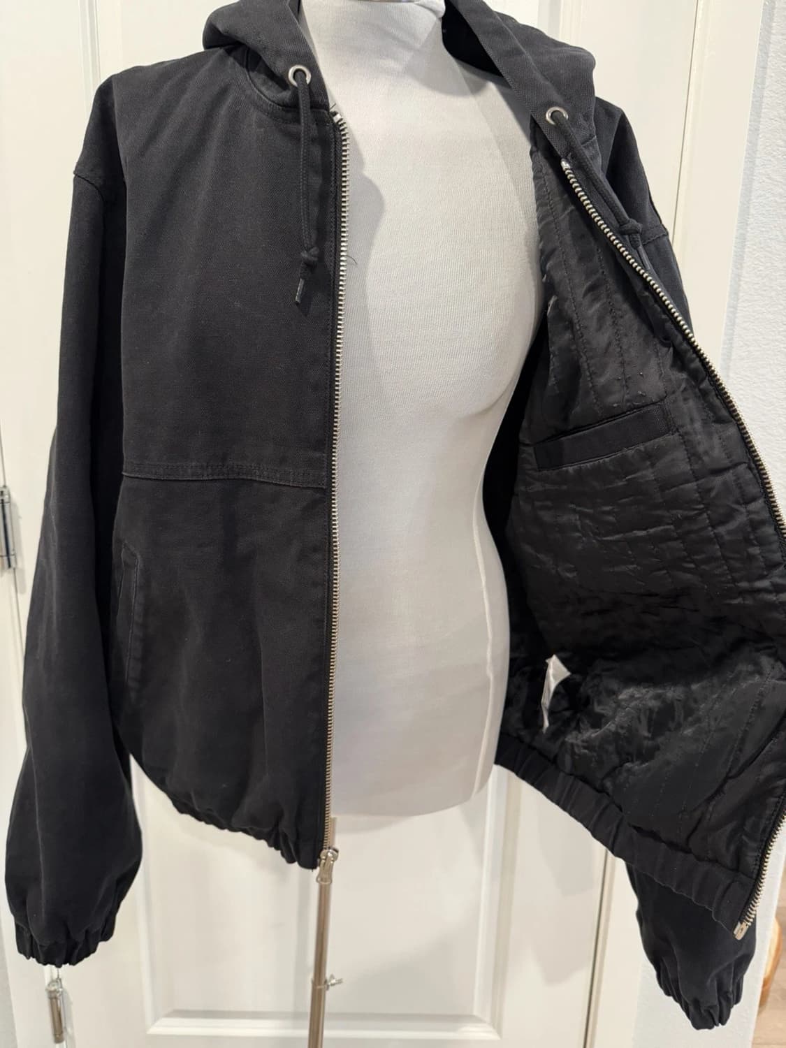 스투시 인슐레이티드 캔버스 워크 자켓 블랙 상품이미지7