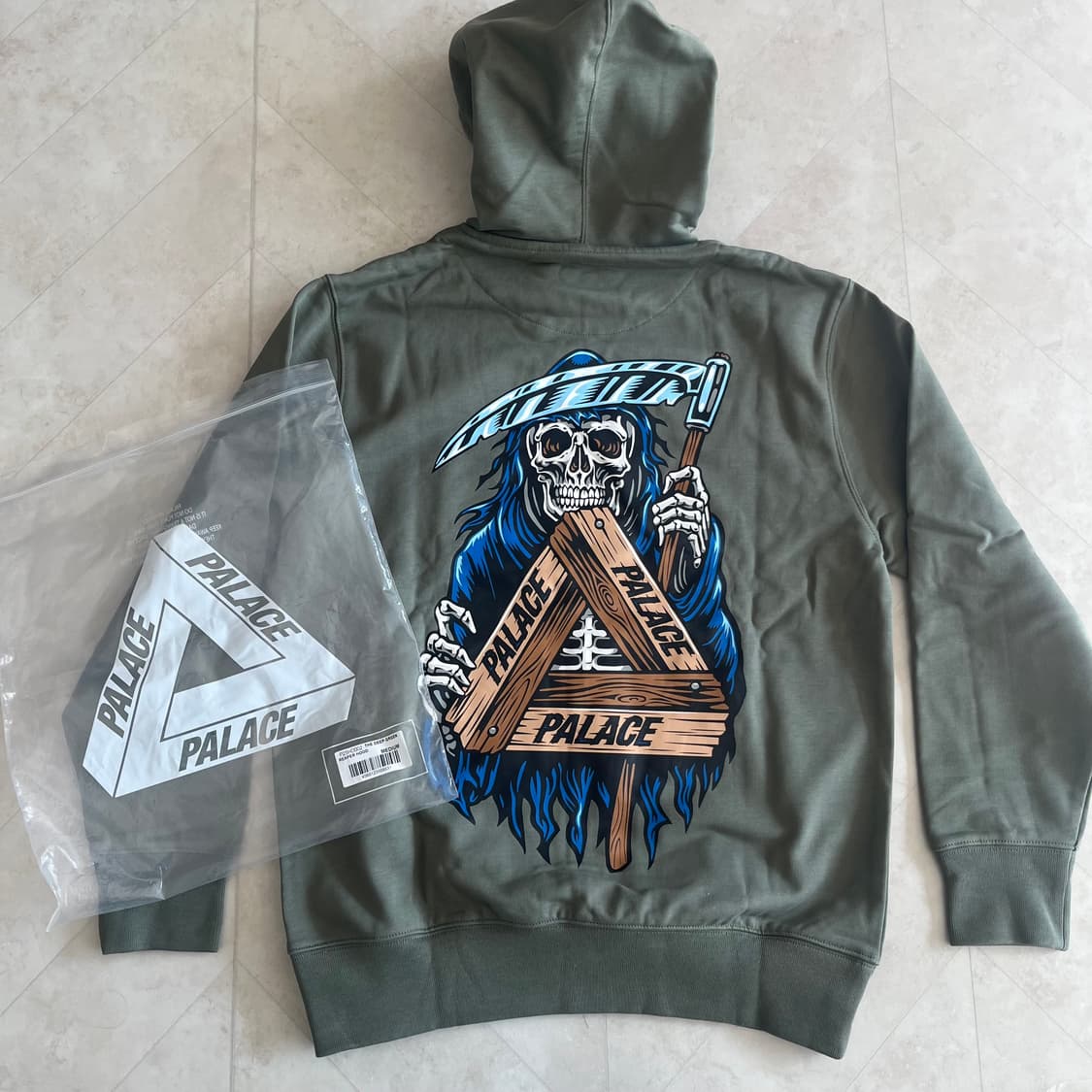 새상품(M)팔라스 리퍼 로고 후드티 딥그린 상품이미지2