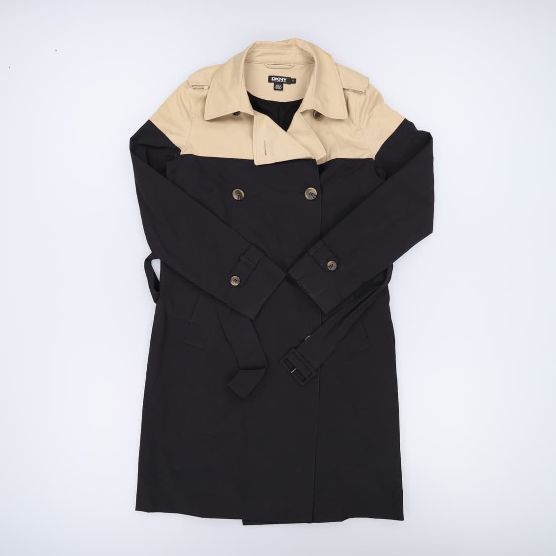 [55] 디케이엔와이 여성 배색 트렌치코트 자켓 0108J 상품이미지2