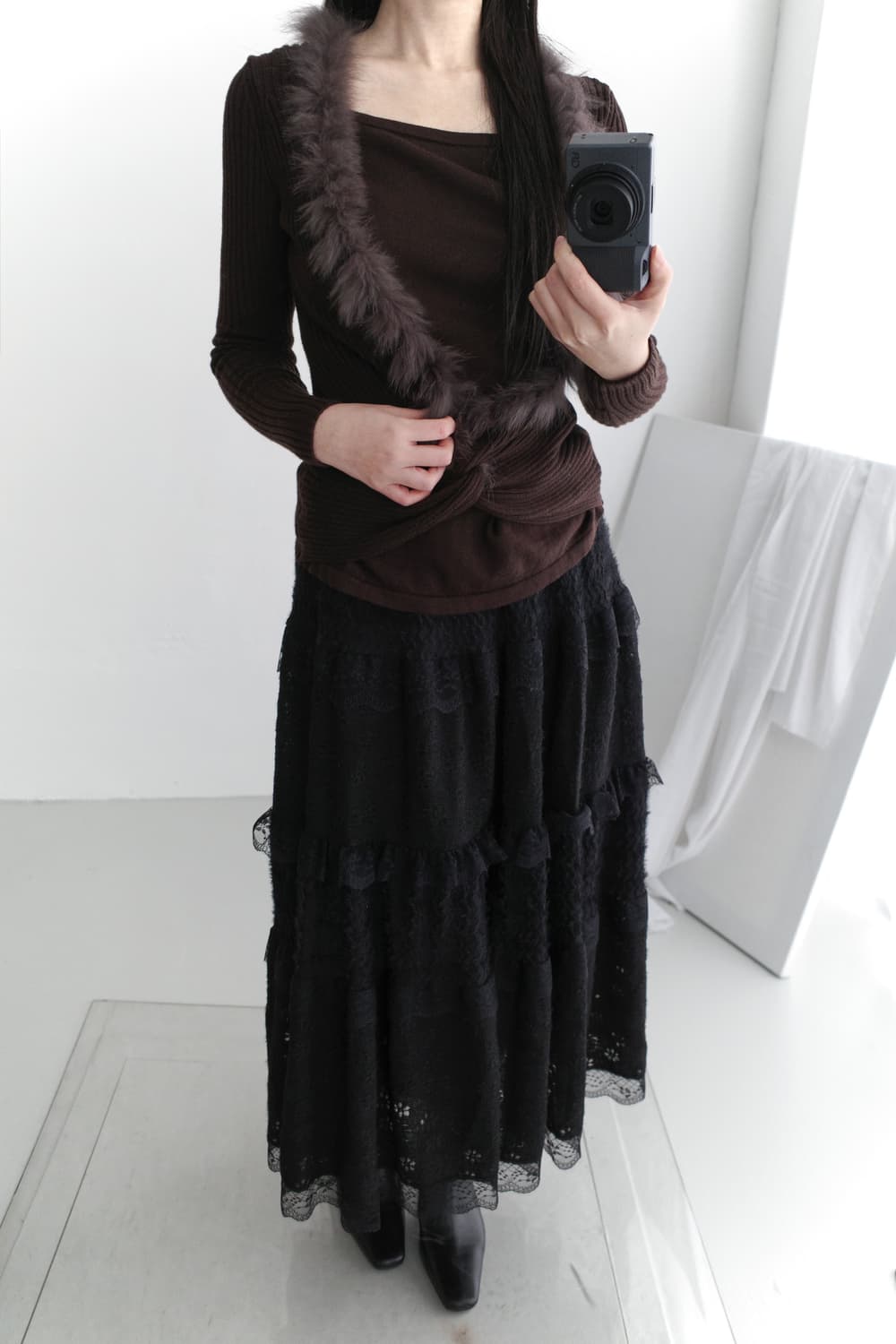 draping fur knit 상품이미지5