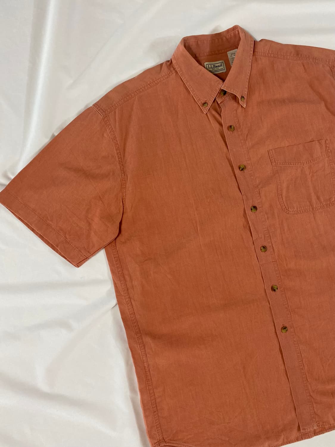 [L] L.L.Bean 엘엘빈 빈티지 워싱 코튼 하프 반팔 셔츠 상품이미지4