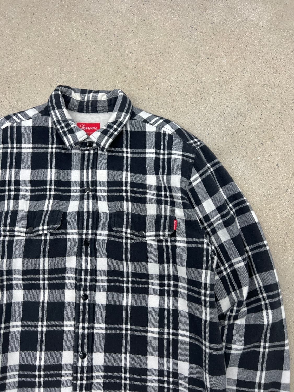 슈프림 16FW 파일 라인드 플란넬 체크 셔츠 상품이미지4