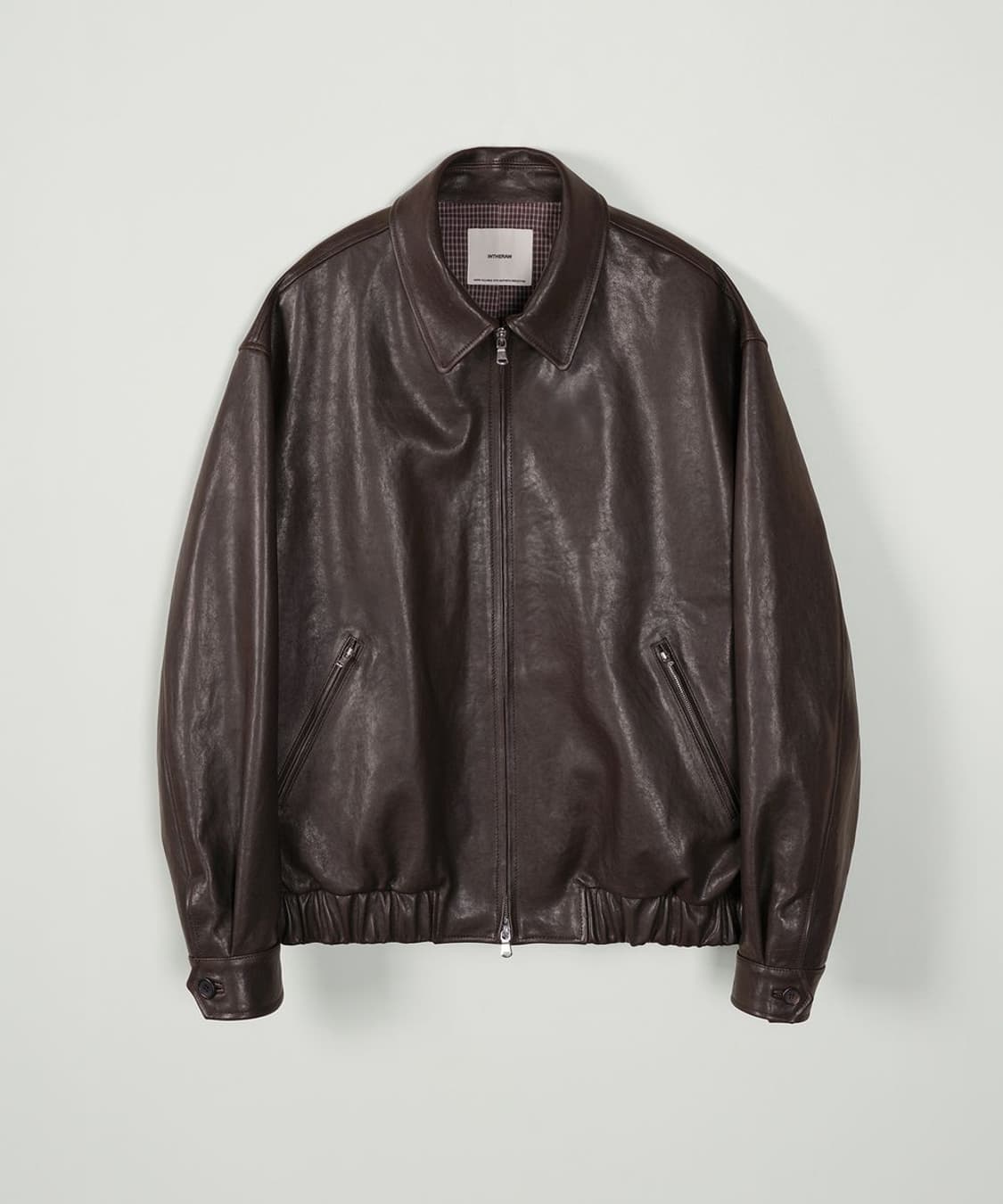 인더로우 아드리안 레더 블루종 다크브라운 4사이즈(110) 상품이미지1