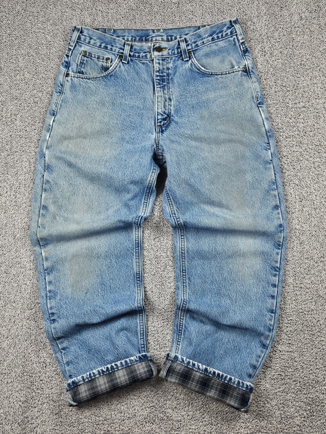 칼하트 헤비 플란넬 데님 워크 팬츠 ( 34 X 30 )/ 10376 상품이미지1