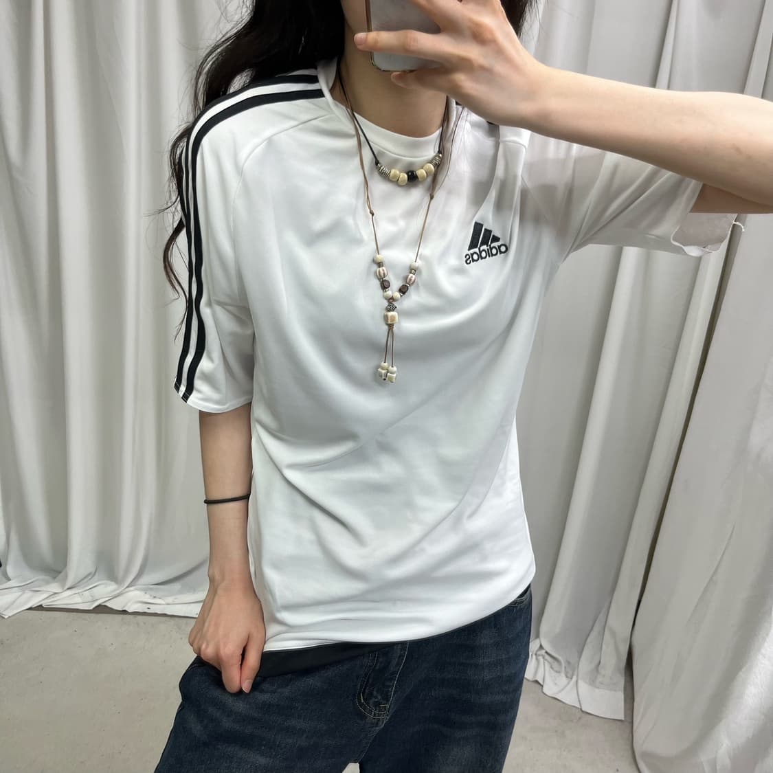Adidas white T-shirts 상품이미지3