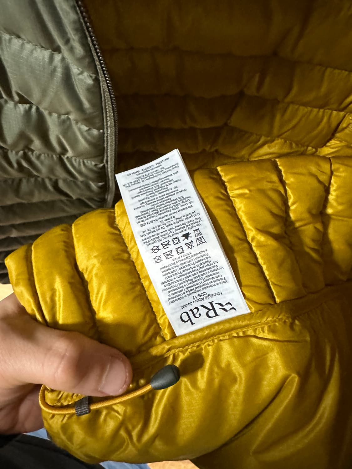 rab 마이크로라이트 알파인 자켓 라이트카키 L 상품이미지6