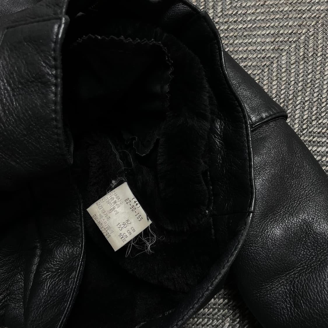 빈티지 아카이브 쉽스킨 레더 크롭 항공 자켓o 5635 상품이미지5
