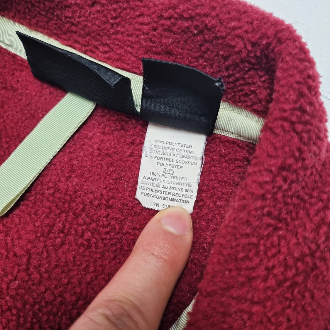90s 파타고니아 신칠라 후리스 버건디 - XS 상품이미지8