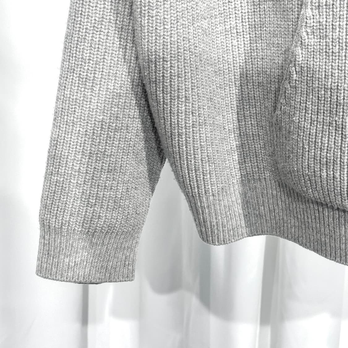 [정품] 셀린느 리브드 니트 후드 그레이 S사이즈 상품이미지5