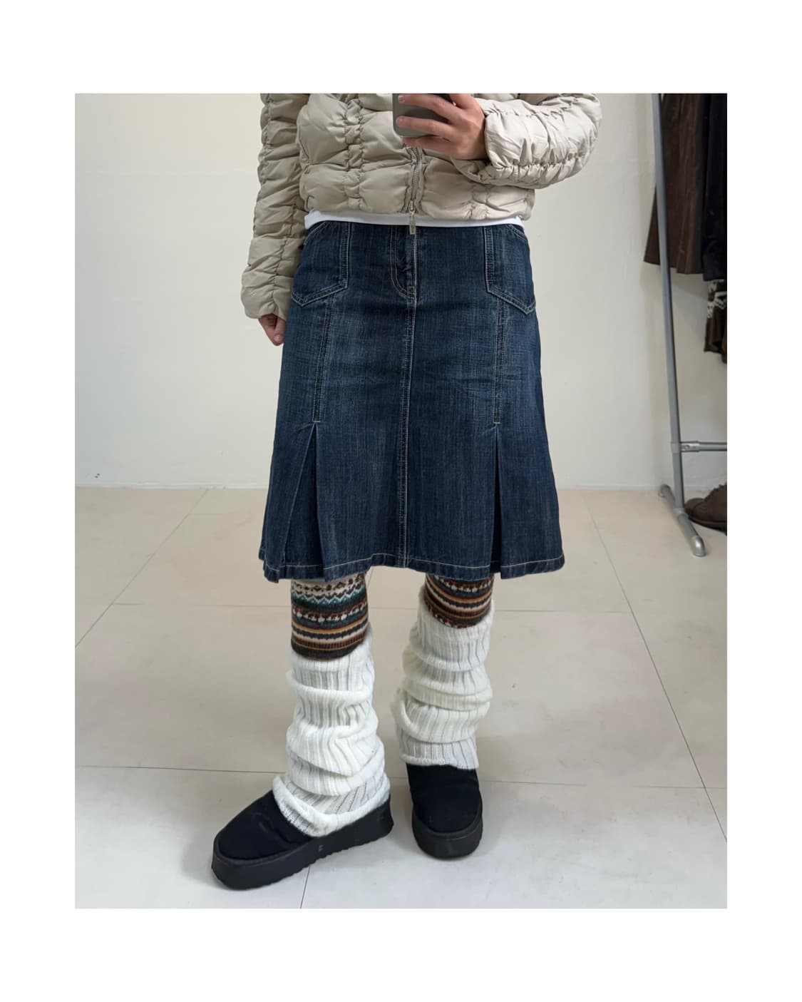 빈티지 미디 스커트 상품이미지1