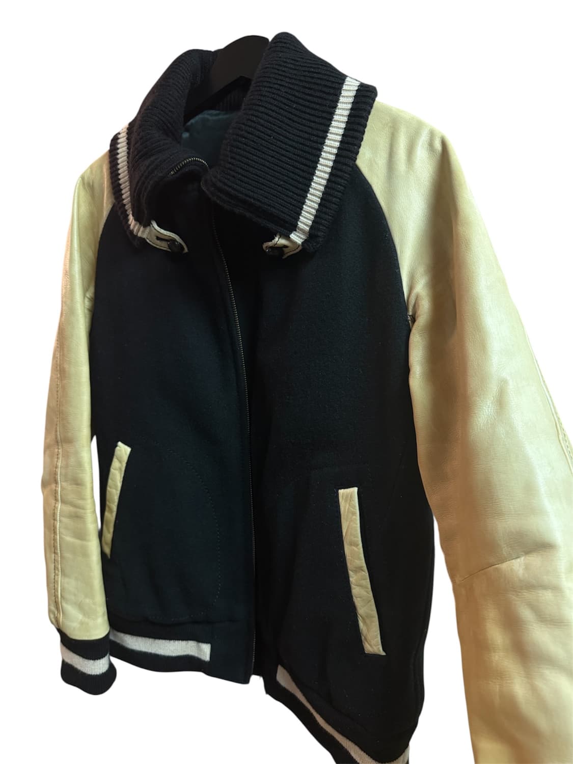 08aw 넘버나인 바시티 자켓 블랙 상품이미지4