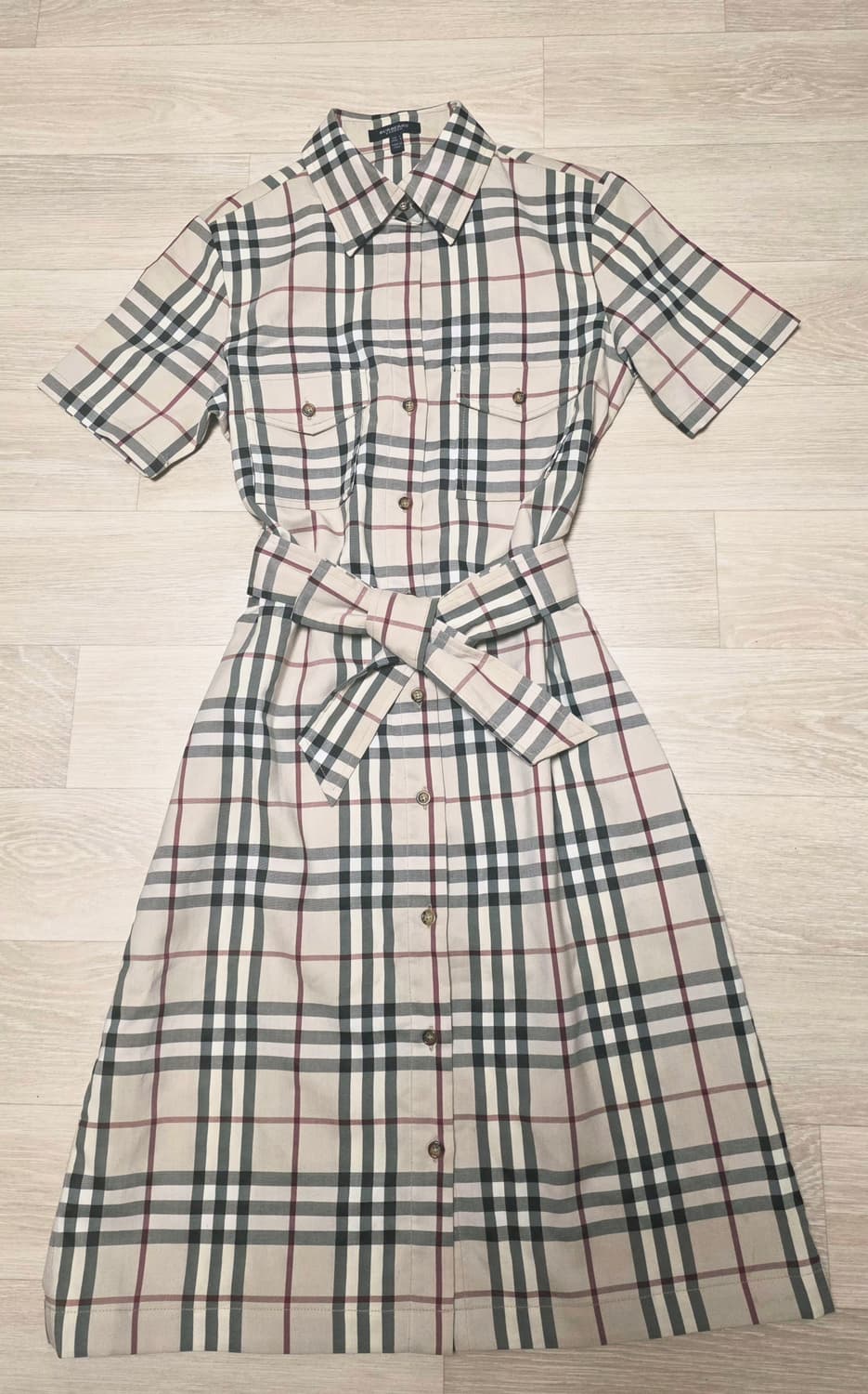  버버리 셔츠형 원피스 벨트 세트  55 (UK6)정품  상품이미지1