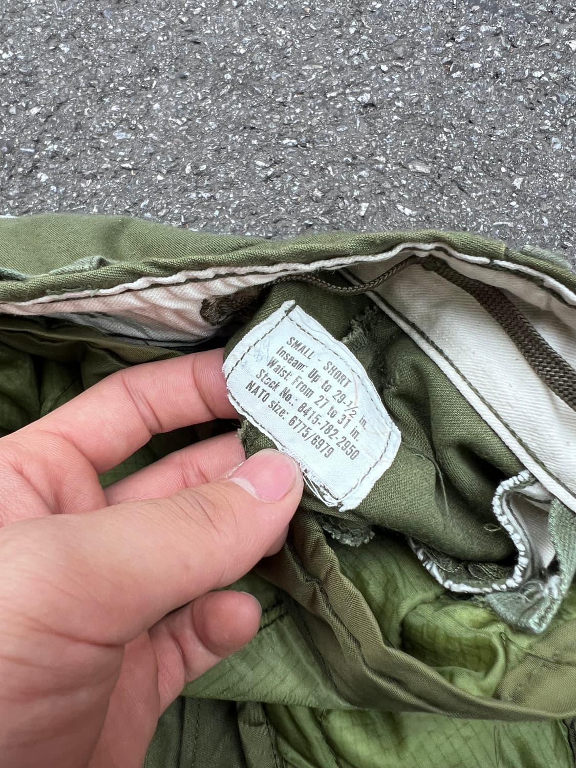 1970's 오리지널 M-65 필드팬츠 내피 포함 S-S 상품이미지8