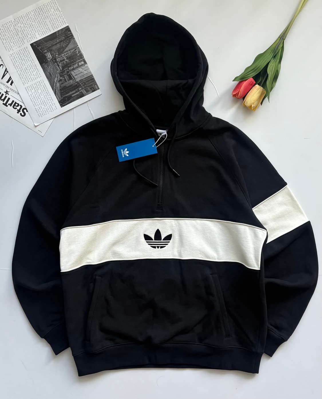 adidas 아디다스 불꽃 하프집업 후드티 상품이미지2