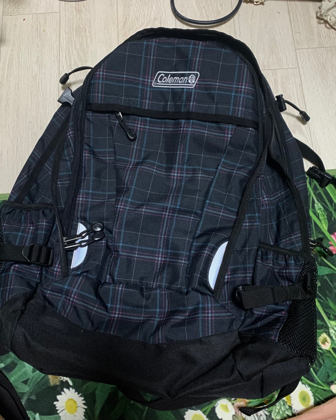 콜맨 체크 백팩 | 이스트보이 잔스포츠 노트북 등산 가방 일본 빈티지 상품이미지1