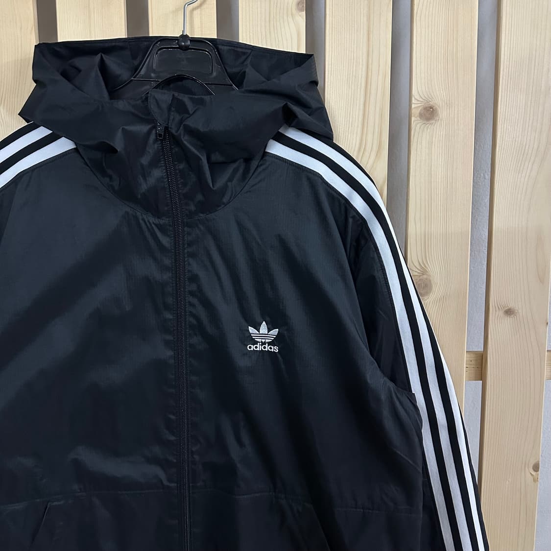 (L) 아디다스 락업 블랙 바람막이 자켓 상품이미지3