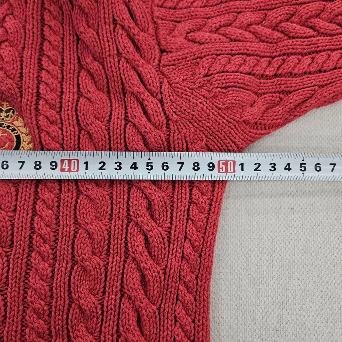 [P/P] 로렌 랄프로렌 여성 레드 꽈배기 니트 스웨터 0115YH1 상품이미지7