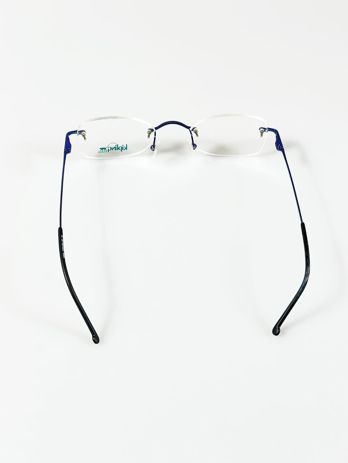 90s KIPLING 무테 스퀘어 블루 메탈 빈티지 안경 상품이미지5