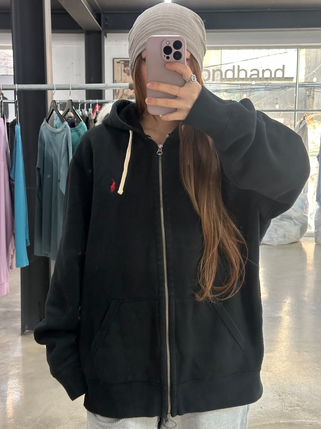 폴로랄프로렌 보더핏 코튼 후드집업 상품이미지1