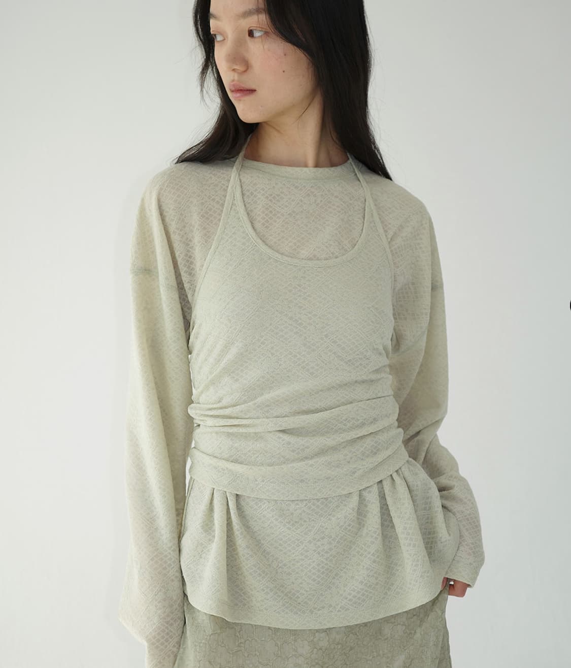 새상품 hwi 휘 하우스 레이스 탑 세트 상품이미지1