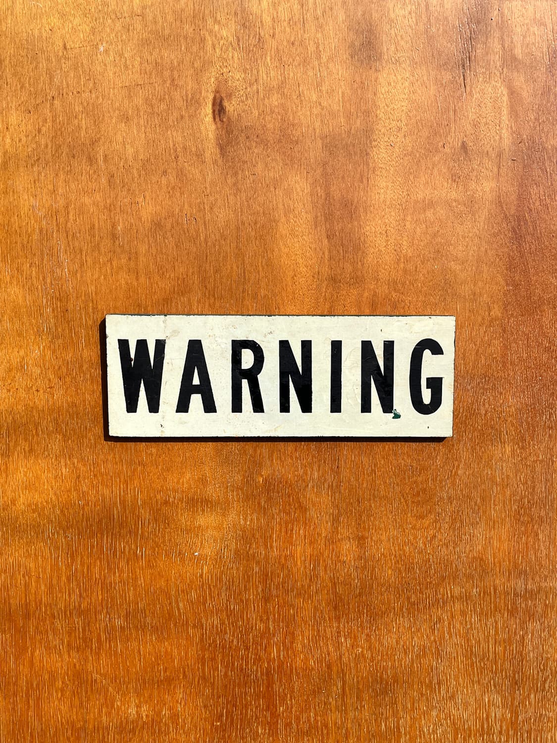 Vintage Original WARNING Wooden Sign 상품이미지1