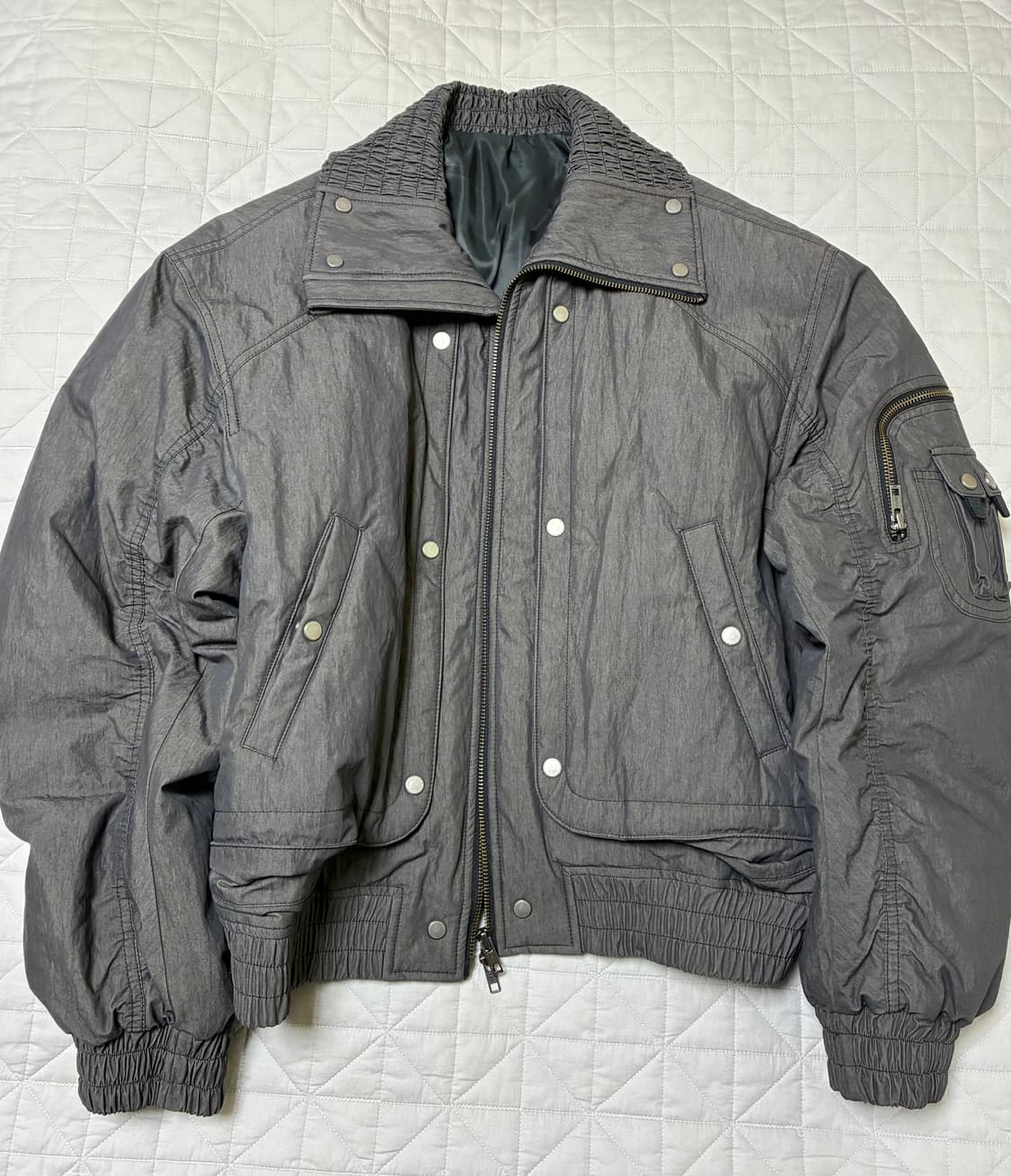 엘무드 스텔스 에어 봄버 자켓 밀리터리 그레이 상품이미지3