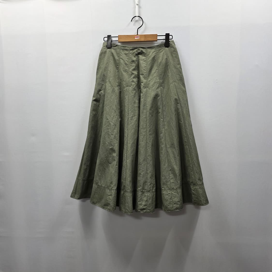 칼라거펠트 플레어 롱스커트 55 카키 A라인 스커트 여성 치마 상품이미지1