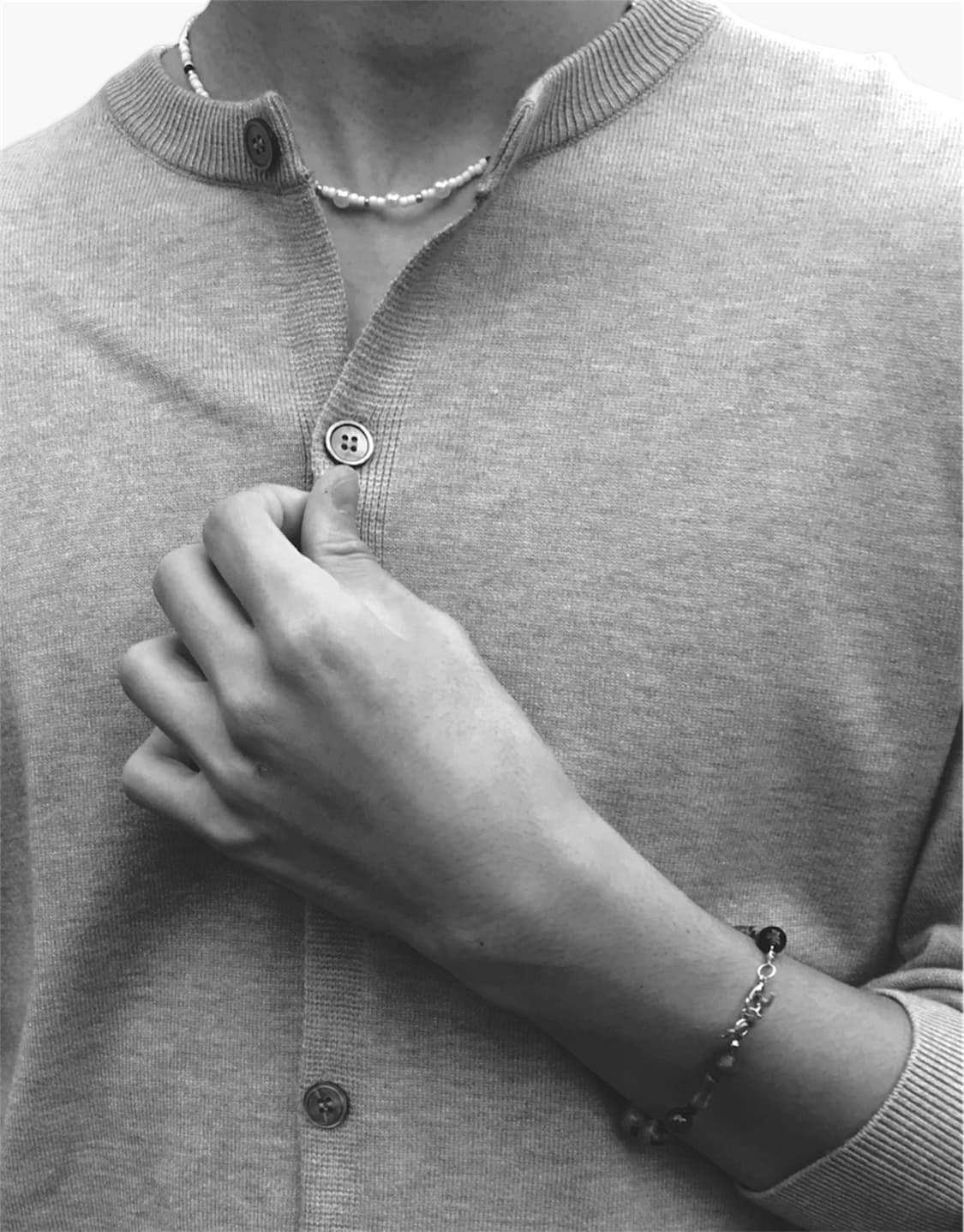 Ellavo white beads necklace 상품이미지6