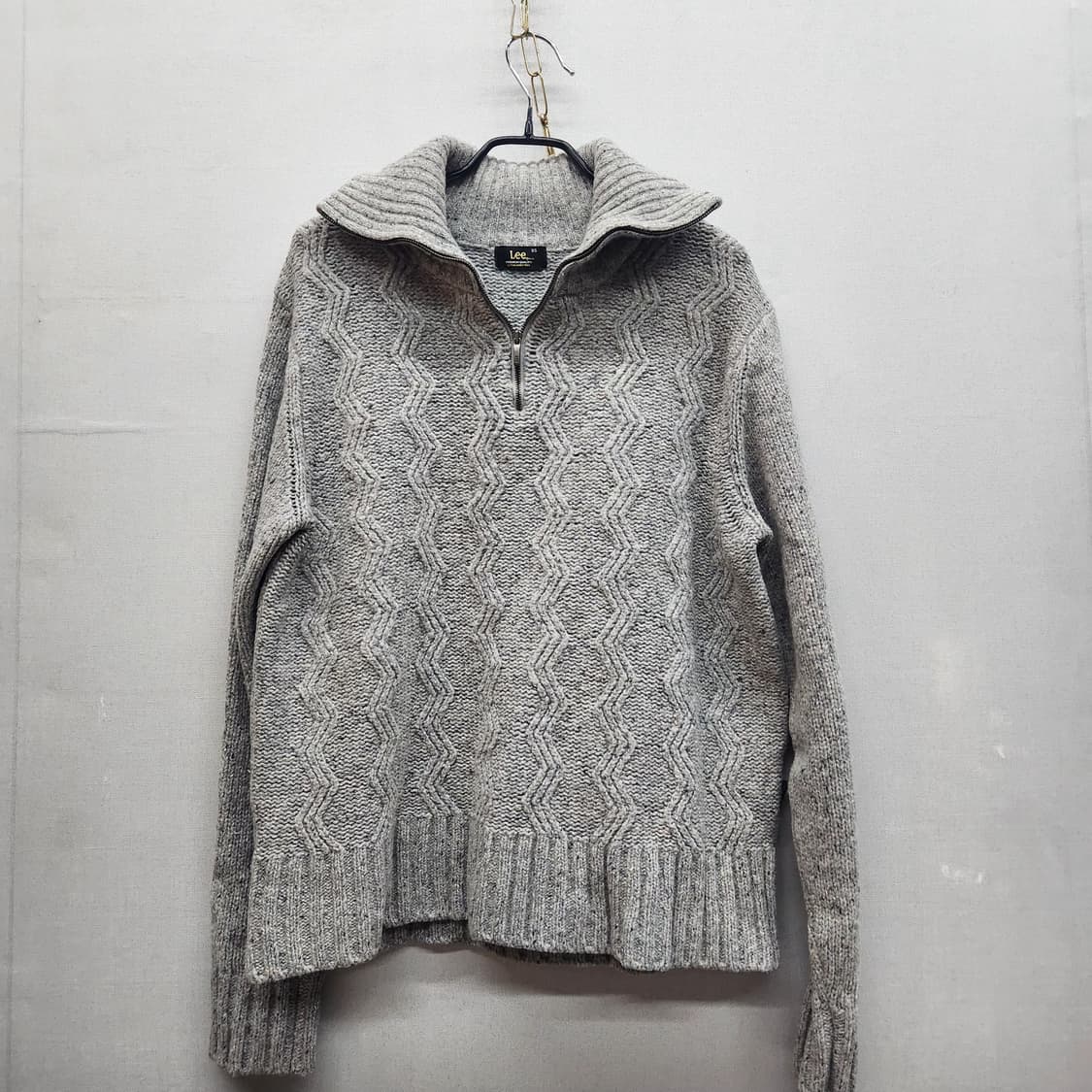 Lee 하프넥 반집업 울혼방 니트 95(L) 상품이미지1