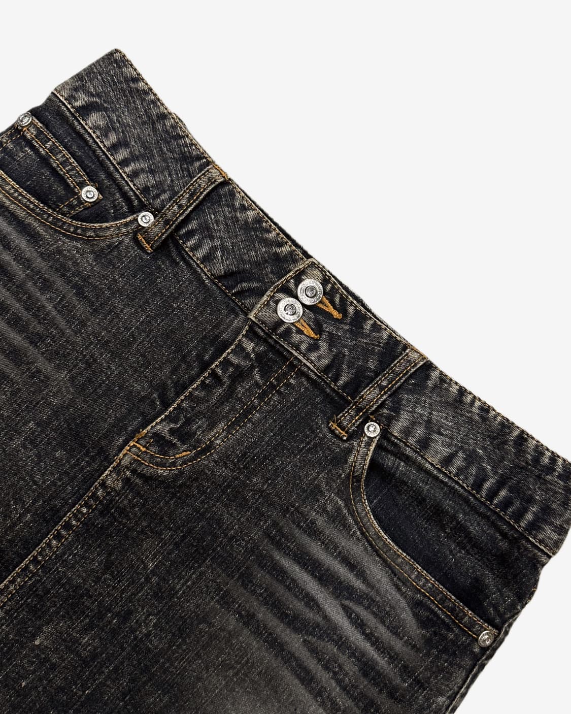 cubic button low-rise denim skirt 상품이미지3