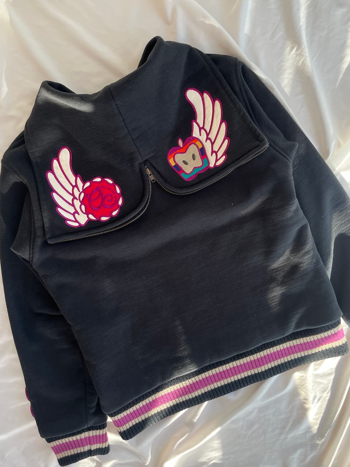 히스테릭 글래머 오존 커뮤니티 날개 천사 자수 후드 자켓 집업 점퍼 상품이미지8