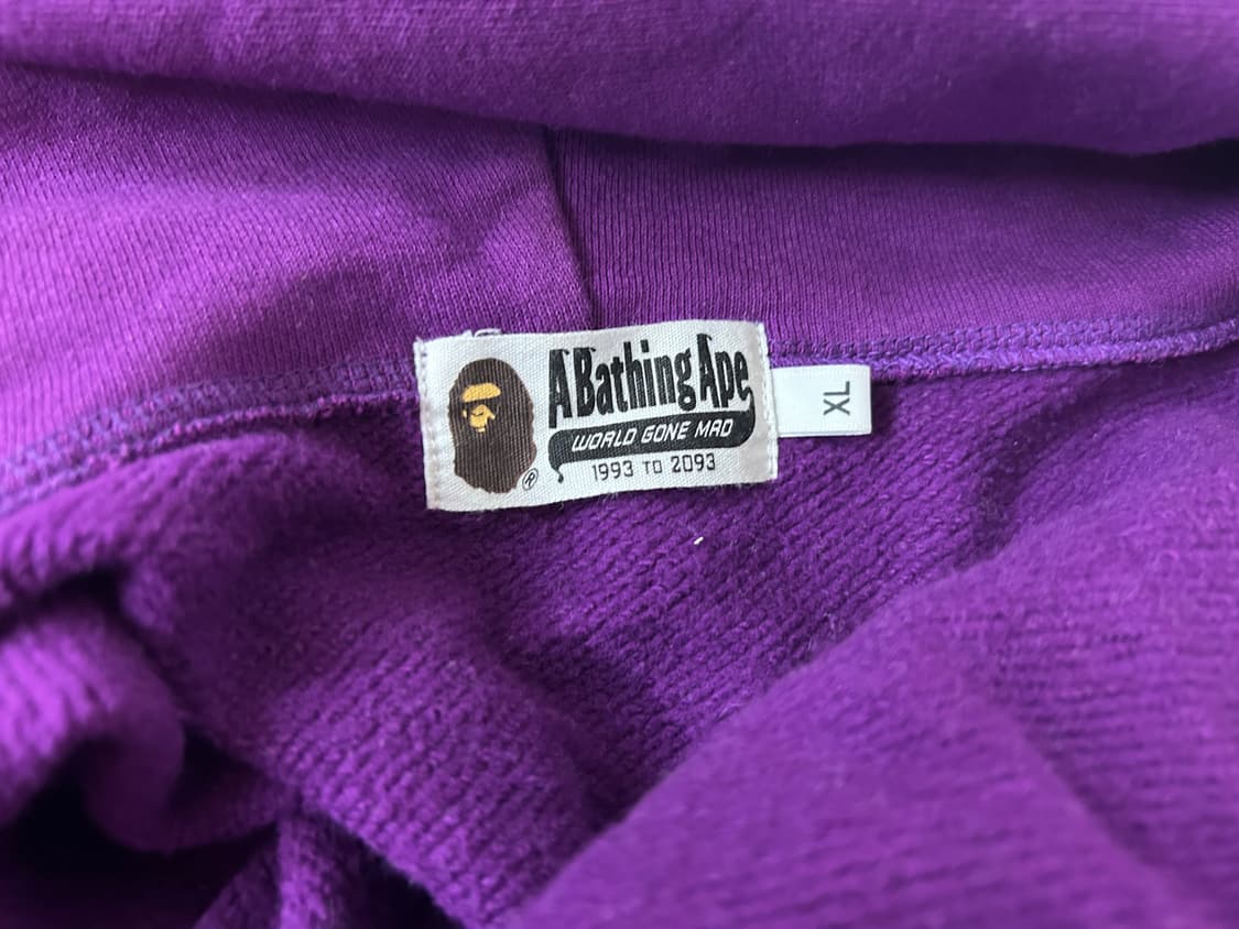 베이프 후드집업 퍼플 xl 상품이미지7