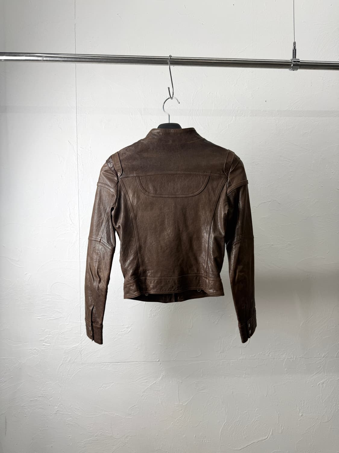 빈티지 쉽스킨 오프셋 레더 자켓 상품이미지5