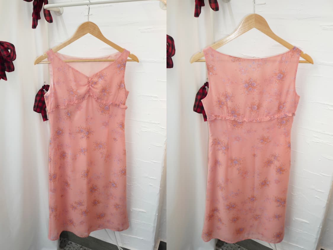 Coral floral dress 상품이미지5