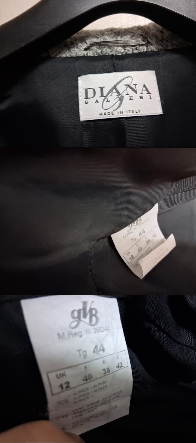 이탈리아 DIANA GALLESI 연회색 아스토라강짜임 알파카 롱코트 6 상품이미지10