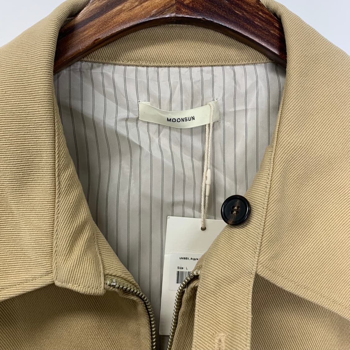 문선(Moonsun) 카멜 코튼 블루종 자켓 상품이미지8