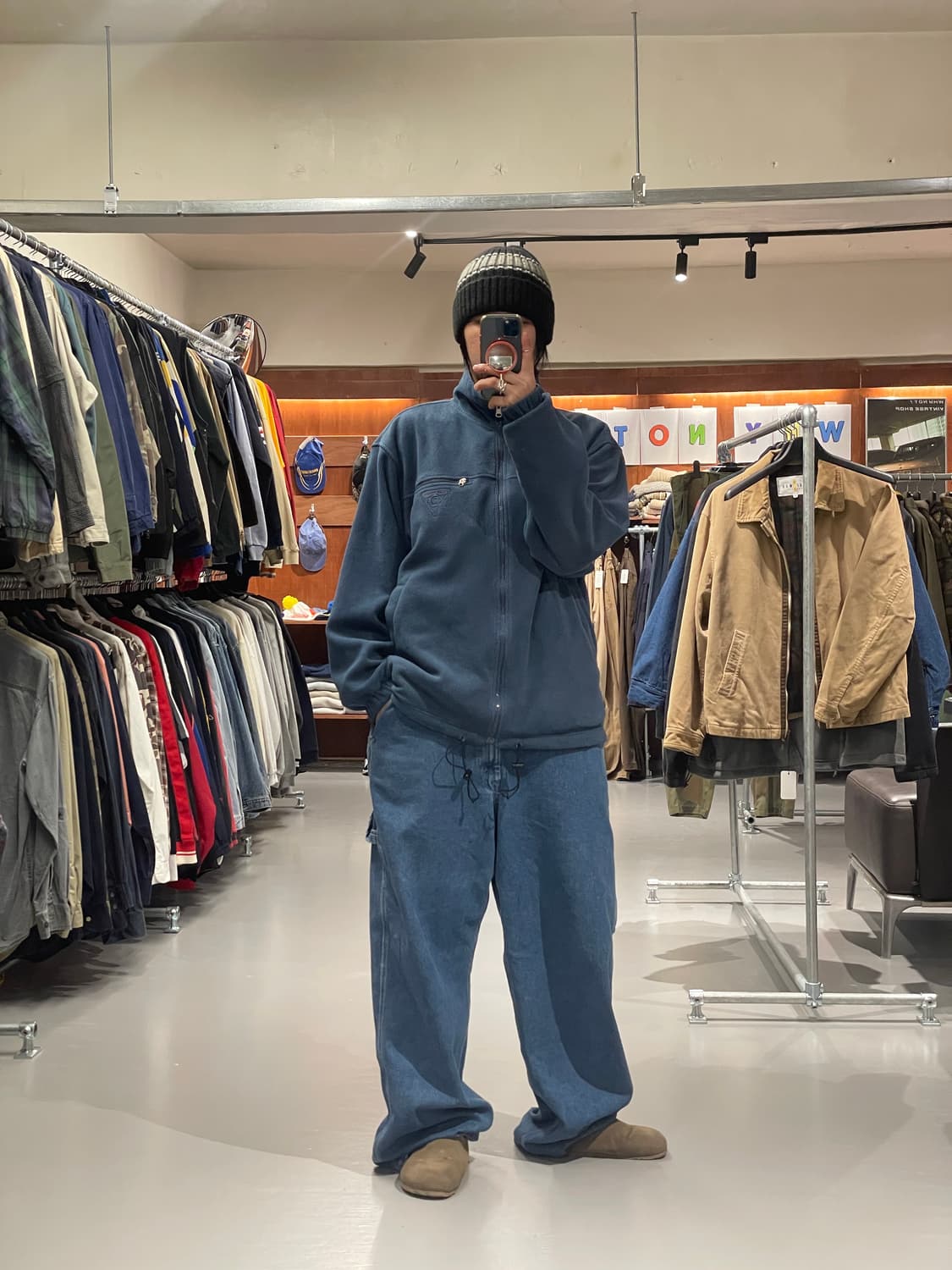 빈티지 양면 플리스 집업 상품이미지3