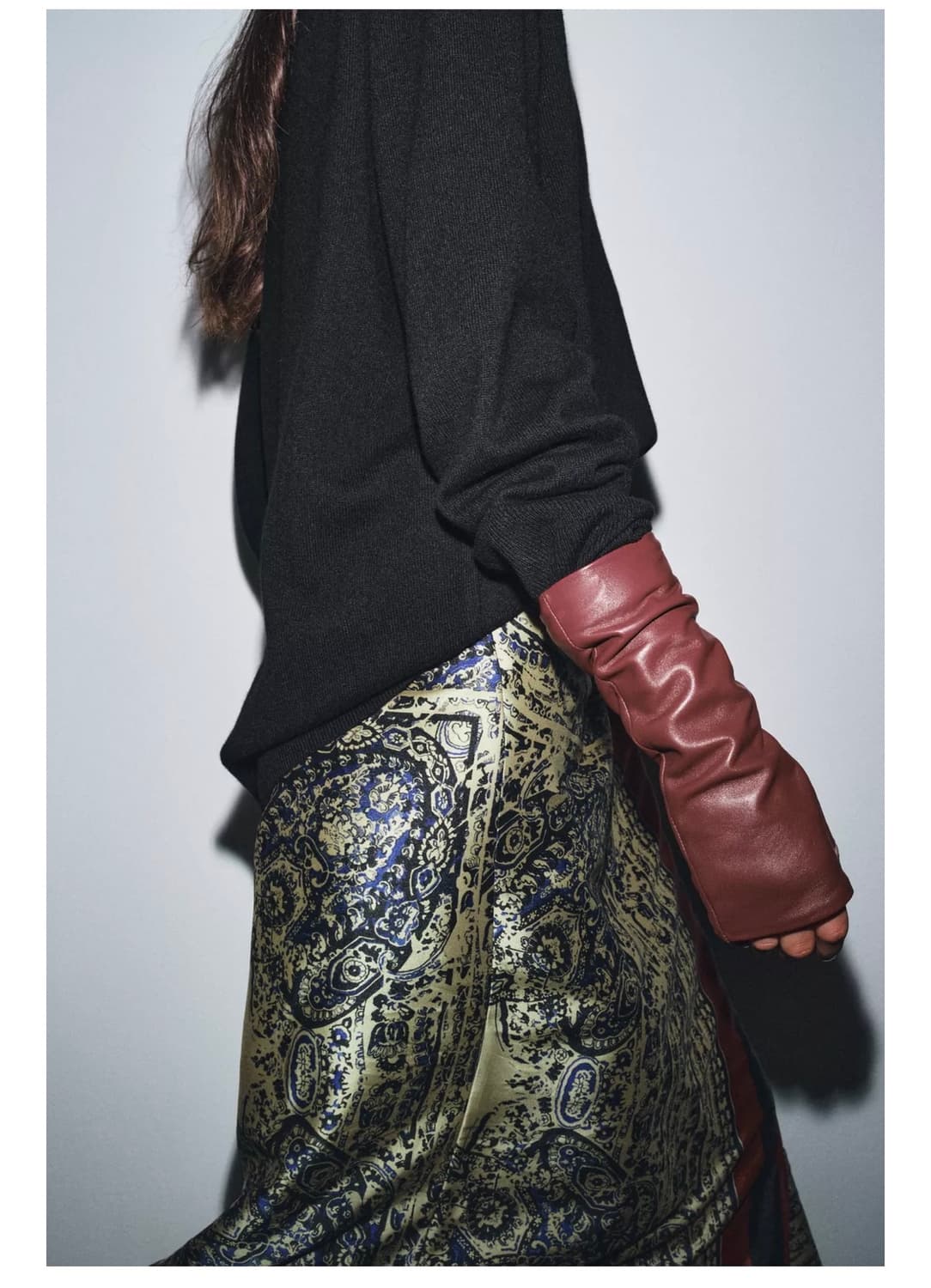 (새상품) ZARA 100% 가죽 미튼 장갑 상품이미지2