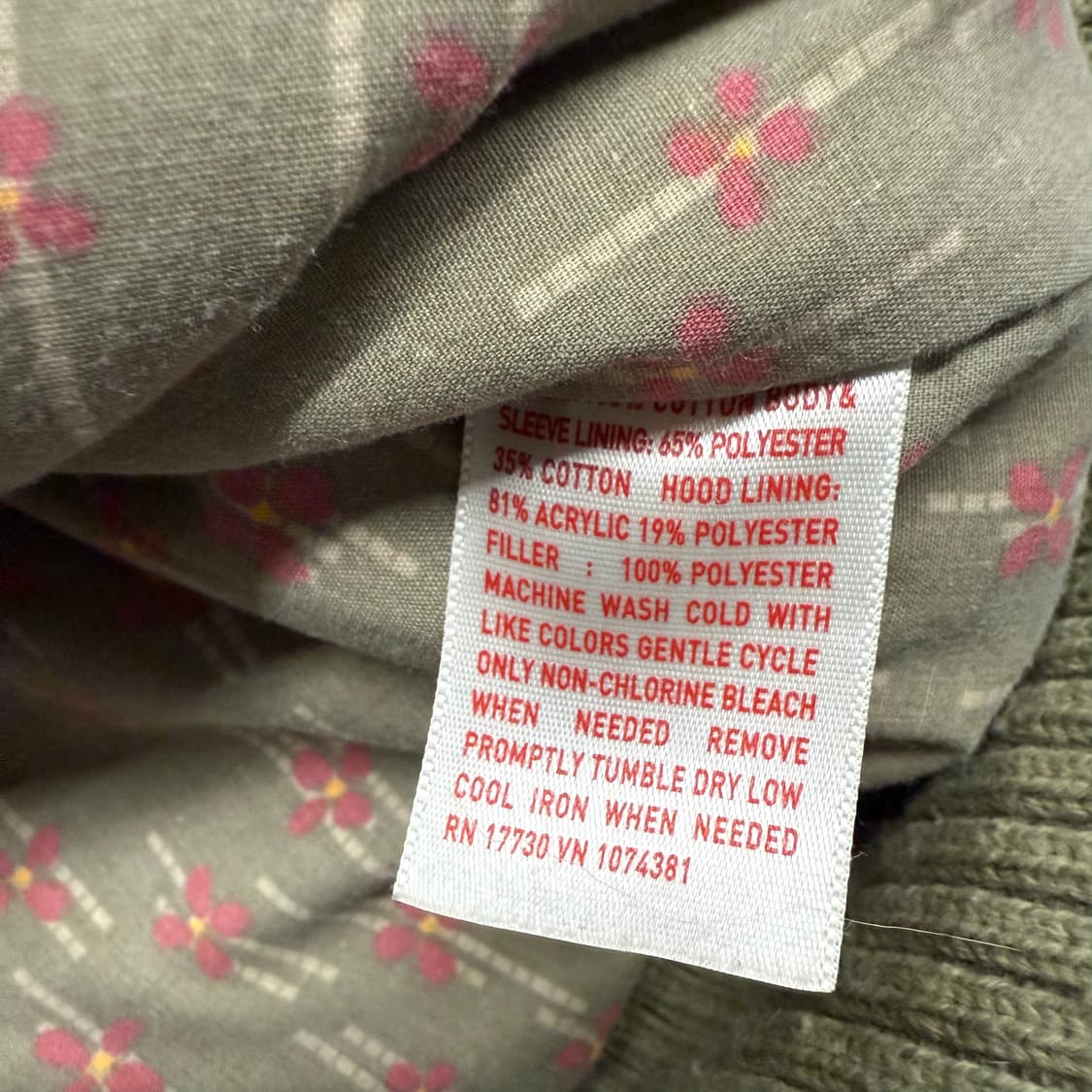 MOSSIMO SUPPLY CO 카키 후드 자켓  상품이미지6