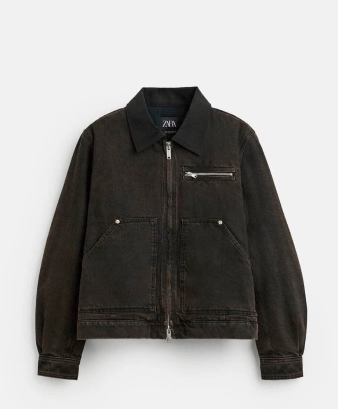 자라 콘스라스트 워크자켓 XL판매합니다 상품이미지1