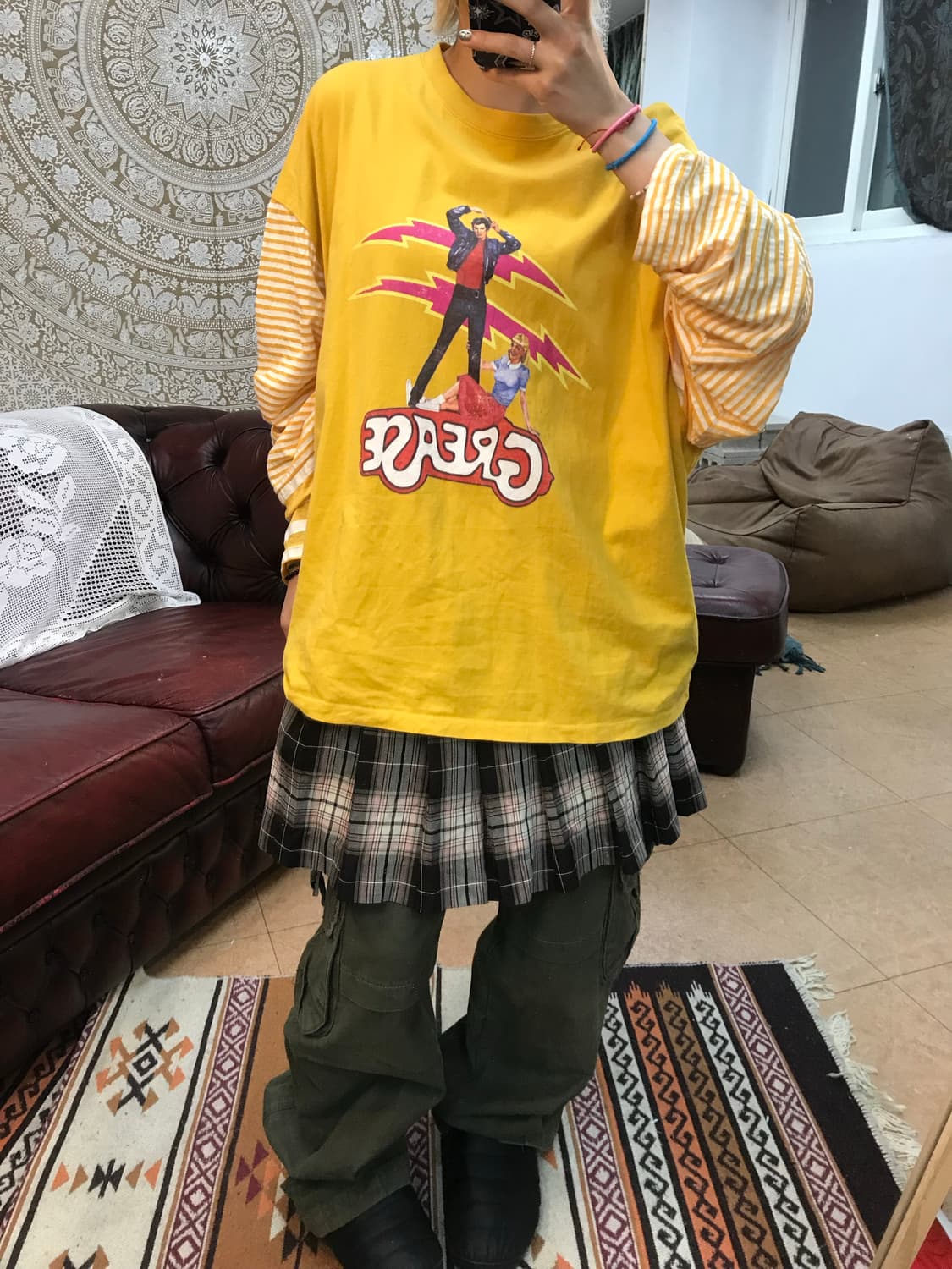 빈티지 레이어드 프린팅 롱슬리브  상품이미지3