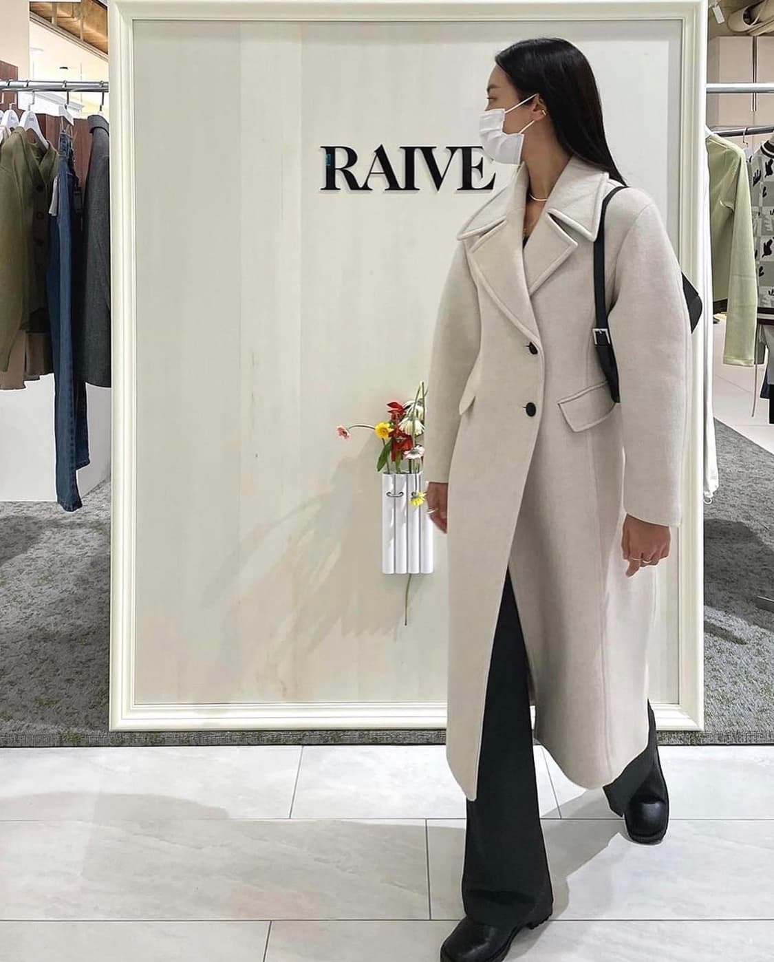 (구매가38만원) 레이브 아월 글레스 울코트 / 레이브 코트 상품이미지1