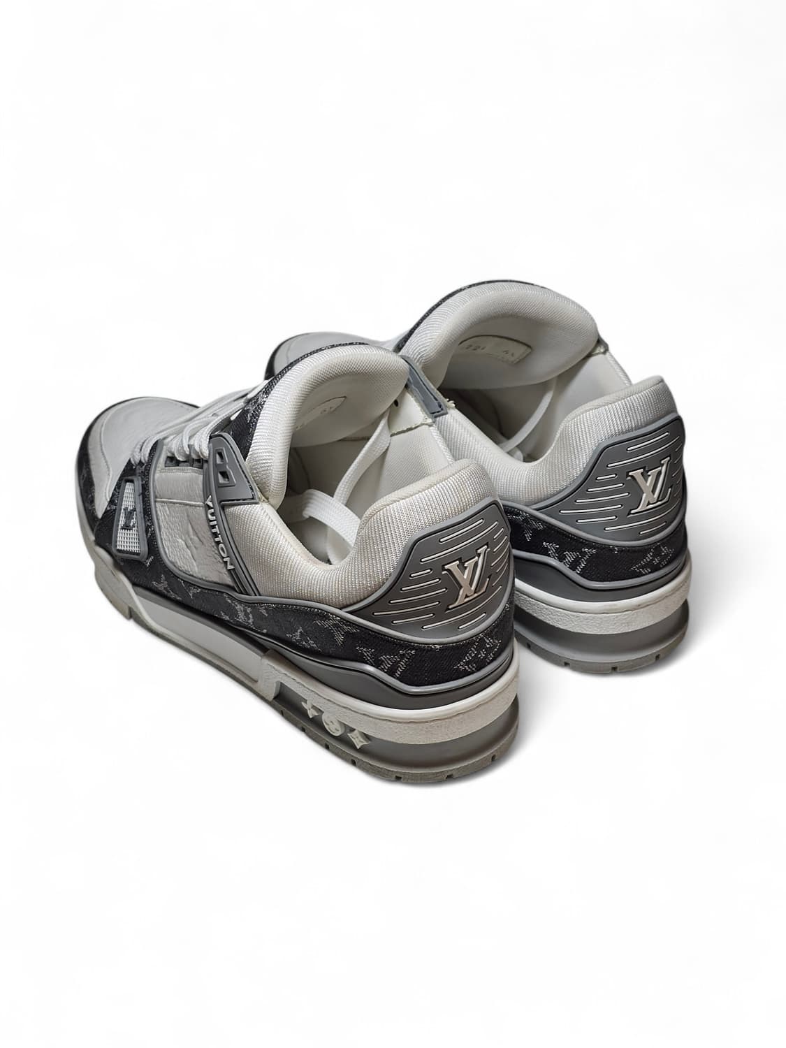 루이비통 LV 모노그램 데님 트레이너 그레이 화이트 6.5사이즈 상품이미지8