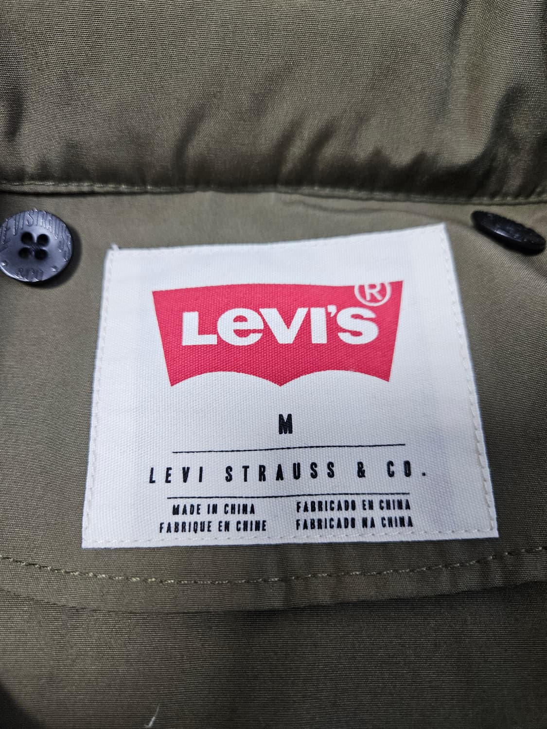 리바이스 올리브 M65 헌팅 필드자켓 사파리 바람막이 95 (새상품) 상품이미지3