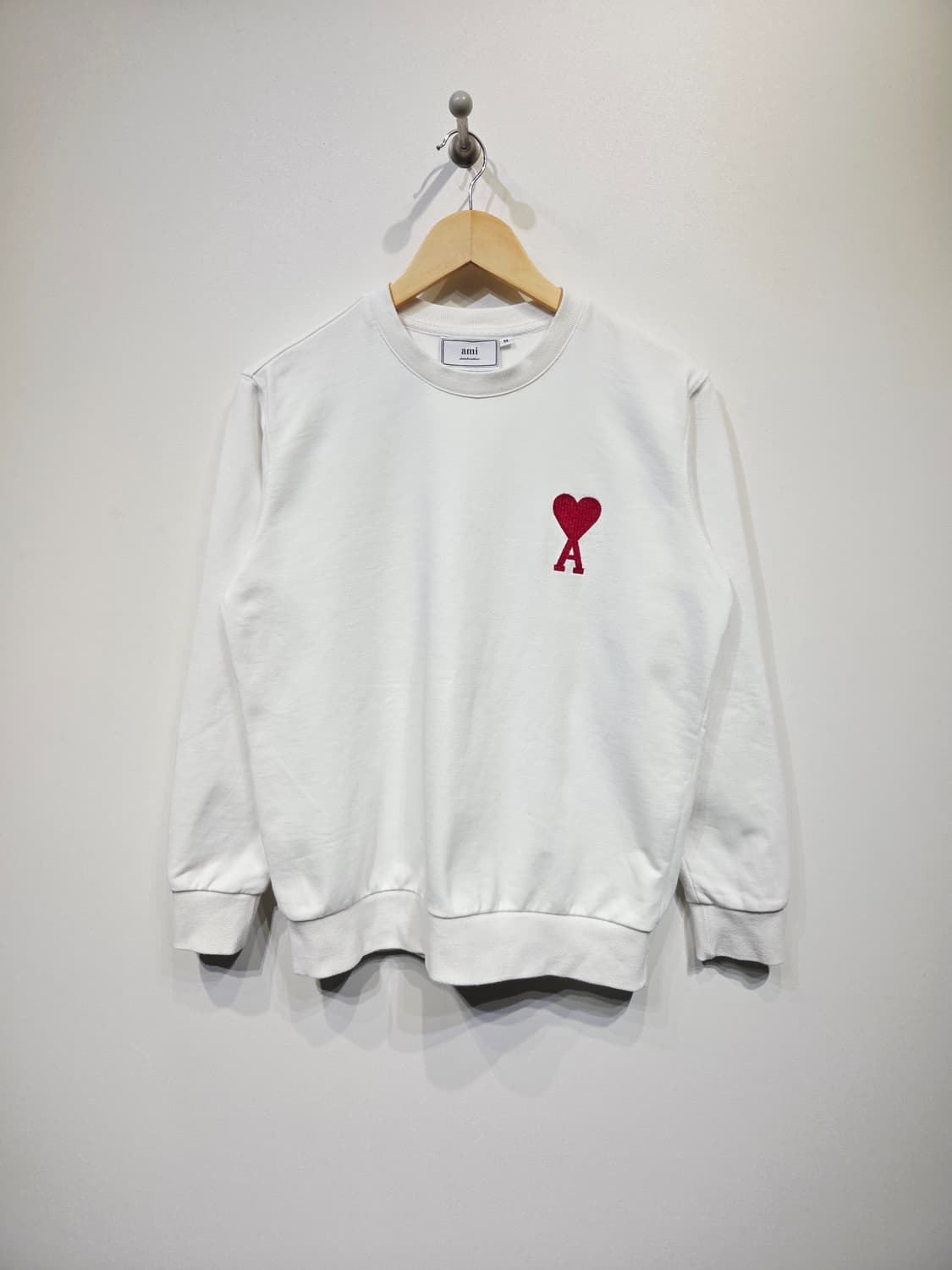 아미(AMI) 빅 하트 로고 스웨트셔츠 맨투맨 화이트 상품이미지2