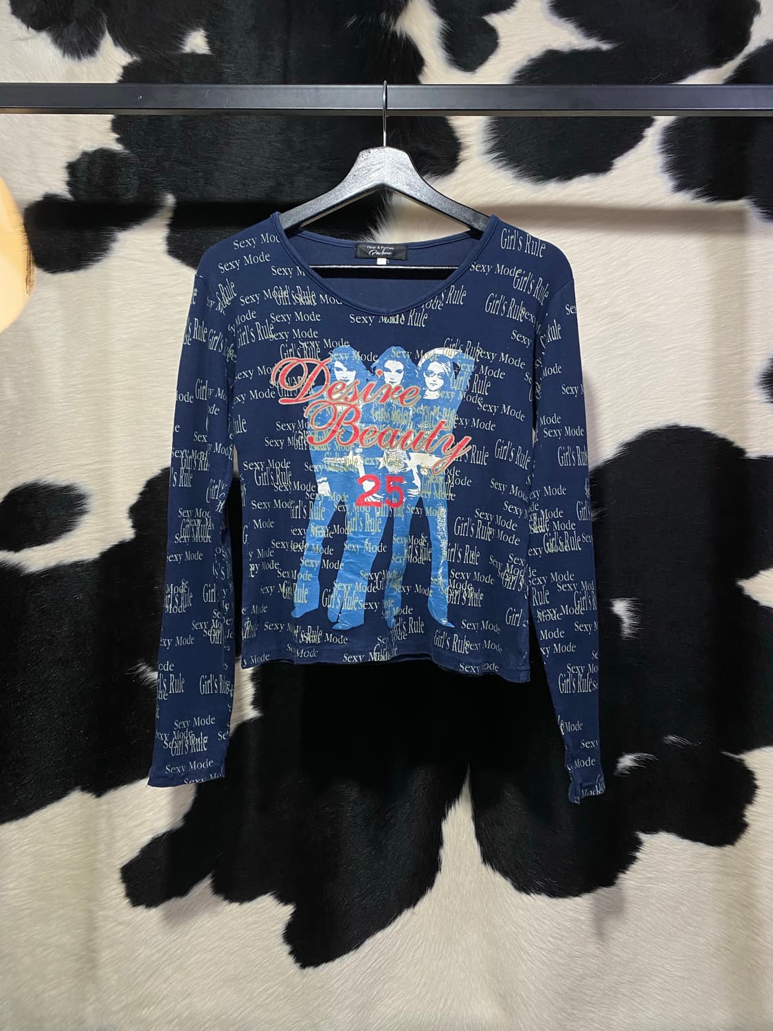 Japanese vtg y2k 프린팅 슬림핏 롱슬리브 상품이미지2