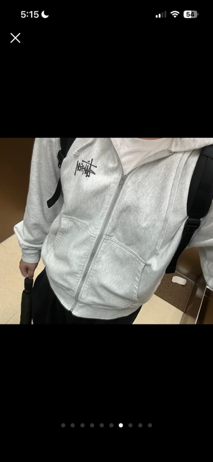 무료배송)스투시 베이직 기모 후드집업 남녀공용 (블랙, 애쉬해 상품이미지7