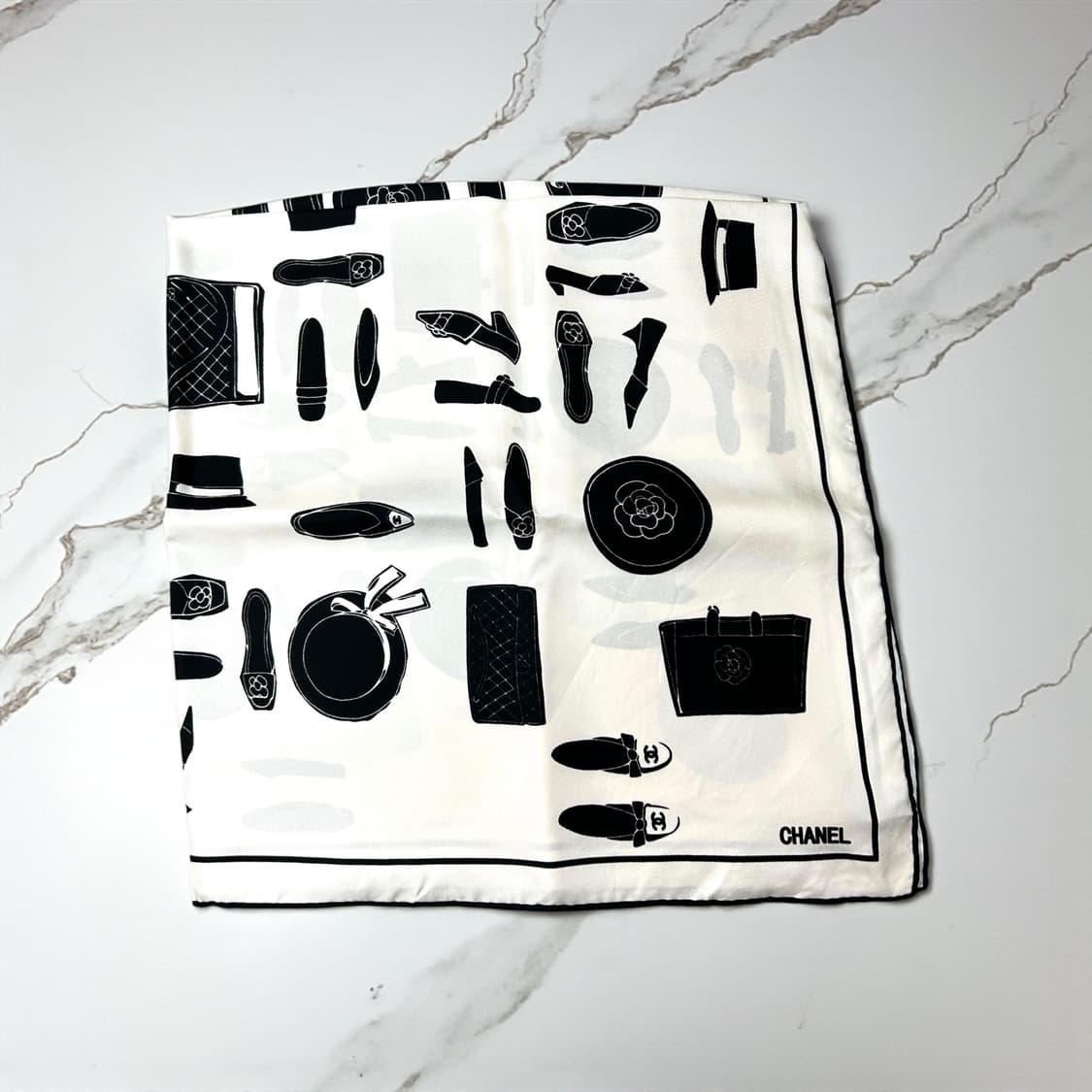 샤넬 00s 실크 스카프 상품이미지4